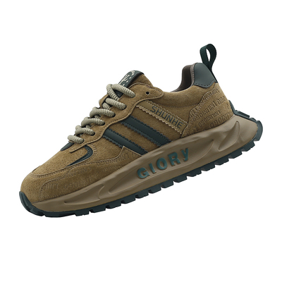 三条杠男鞋复古质感全皮阿甘鞋