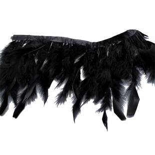 黑色红色火鸡羽毛花边 diy创意服装布带辅料家居灯具装饰布边材料