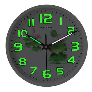 静音智能LED夜光挂钟天王星准时机芯家用客厅简约时尚卧室发光钟