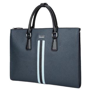 ELLE HOMME硬牛皮公文包男士横款手提包简约商务通勤包品牌电脑包