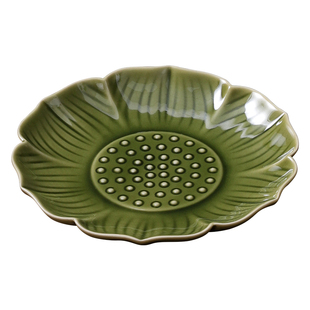 新中式点心碟陶瓷盘子古风糕点盘精致点心盘甜品盘供盘荷花小碟子