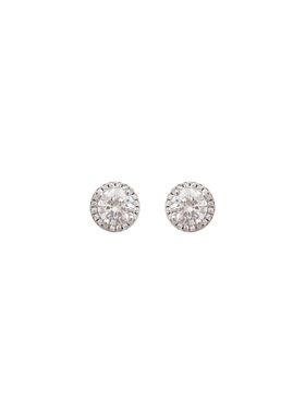 超贵气的圆包莫桑耳夹