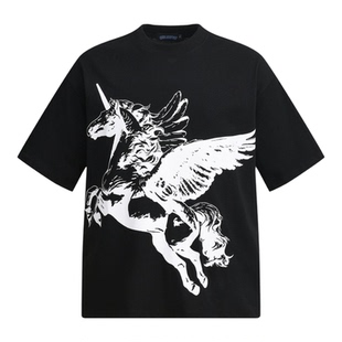 From Mars Fast Horse Gallop Loose Short-Sleeve T-Shirt
