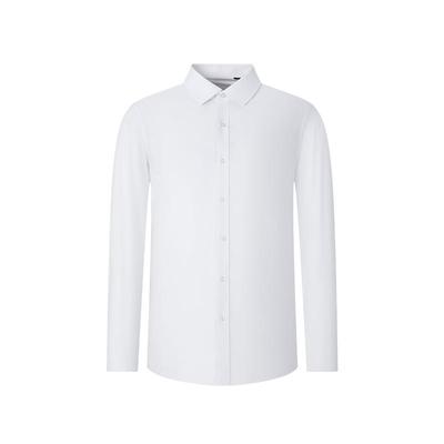 杉杉白色衬衫男士长袖2025春秋新款纯棉休闲商务正装免烫衬衣男款