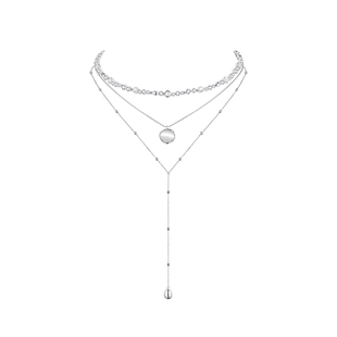 ZEGL真柳设计师月夜系列白月光石项链女款2026新款叠戴锁骨链配饰