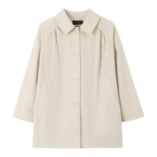 bbfer本依凡WTSFF0062秋季一手长风衣女通勤休闲宽松简约百搭外套