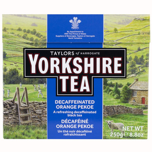 英国泰勒Yorkshiretea约克夏脱咖啡因低因纯红茶茶包超浓郁孕妇茶