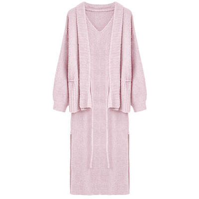 冬季纯欲珊瑚绒加绒睡裙两件套