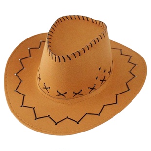 苍穹唤藏族舞蹈帽子礼帽民族舞跳舞表演专用西部牛仔帽翘边帽道具