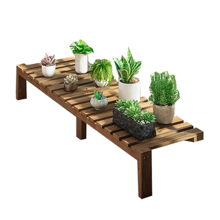 阳台窗台沿边加宽花架单层实木一层落地窄台面多肉多层置物架定做