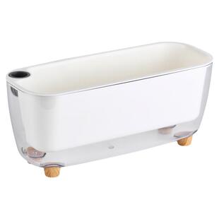 阳台懒人自动吸水花盆长条型家用绿箩透明种植盆长方形绿萝自吸水