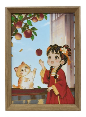 掐丝珐琅画diy材料包国风女孩