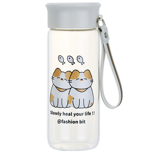 高硼硅玻璃杯可爱带盖单层150毫升小巧迷你水杯女便携耐高温水瓶