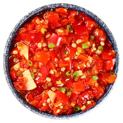 龙游手工切剁椒酱无油辣椒酱下饭素食荞麦面拌酱新鲜辣椒衢州特产