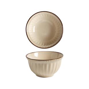 中古风米饭碗家用2025新款餐具吃饭碗高档碗碟法式复古小碗盘碗具