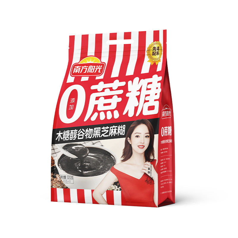 南方阳光木糖醇谷物黑芝麻糊520g