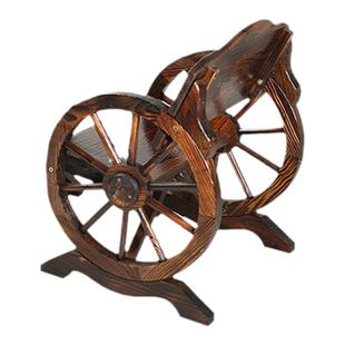 阳台户外庭院木制酒吧桌椅椅子茶几组合花园碳化实木单人车轮桌凳