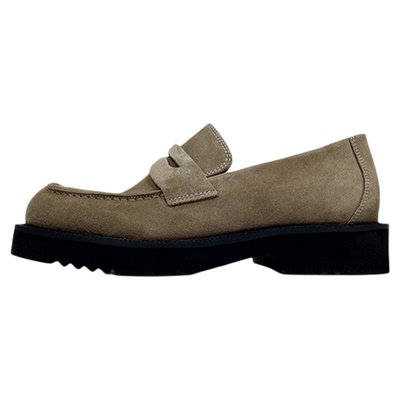 老钱风乐福鞋男复古一脚蹬德比鞋