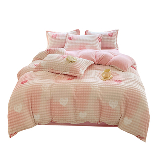 冬季牛奶绒被套单件加厚双面绒冬天法兰绒被罩加绒150x200x230米