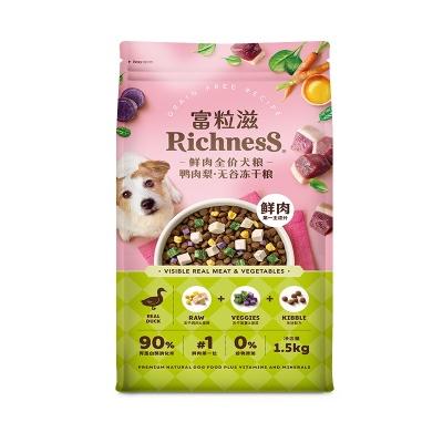 富粒滋鲜肉全价成年期粮无谷鸭肉