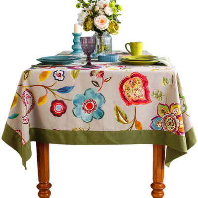 roki电视柜茶几棉麻防尘家用桌布