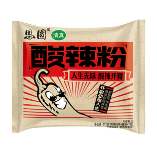 思圆酸辣粉112g袋装粉丝粉条冲泡即食方便速食麻辣粉官方正品批发