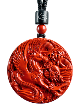 朱砂龙马精神吊坠男女挂件钥匙扣