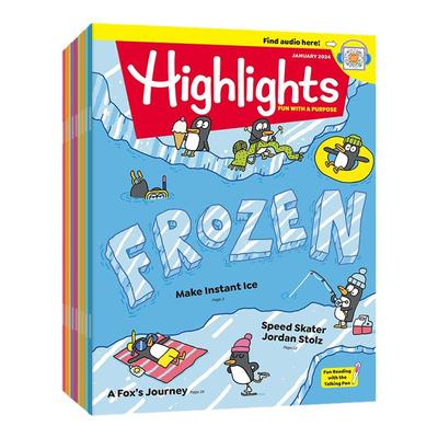 【送音频】Highlights 2025年单期/全年美国原版英文杂志少儿育儿读物8-15岁儿童初中学生英语杂志外刊订阅2024支持小达人点读