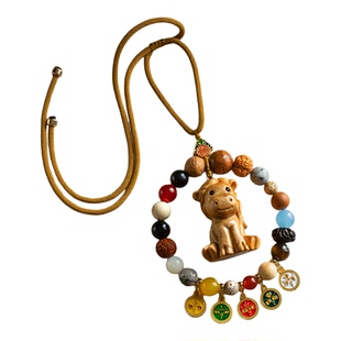 朴房2026新款五路财神生肖马汽车挂件高级感车载装饰男女创意礼物