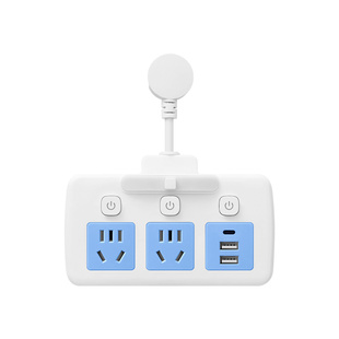 公年纯铜短线转换插座多功能USB夜灯独立开关家用办公一转多孔位