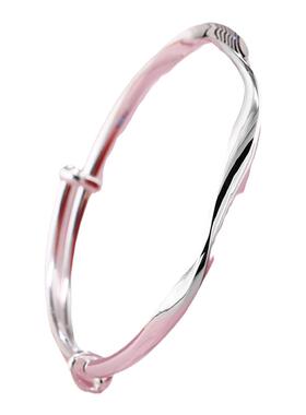 梦祥银足银手镯女纯银年轻款