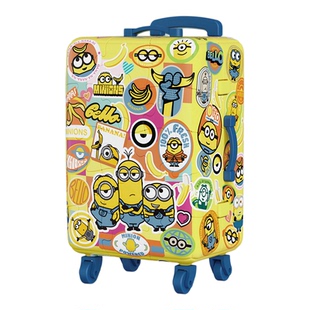 3D-JP小黄人迷你行李箱拼图冰箱贴桌面摆件旅行icons收纳盒FA1032