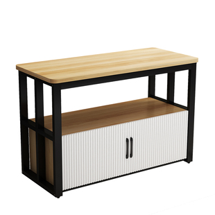 厨房岩板置物架落地橱柜切菜桌操作台家用收纳储物柜多功能工作台