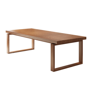 客厅实木大书桌白蜡木餐桌一体家用办公长桌学习阅读桌写字书法桌