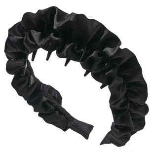 黑色洗脸发箍高颅顶带齿防滑不掉碎发压发捆宽边遮白发不勒头头箍
