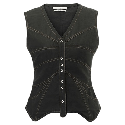 SoloForTwo时髦洋气V领马甲背心