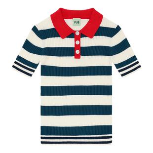 Little现货 丹麦FUB SS26春夏儿童中性罗纹有机棉上衣短袖短裤