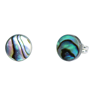 天然鲍鱼贝925纯银男士耳钉潮单只韩国个性情侣耳环女创意霸气