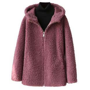 羊剪绒大衣女2025冬新中年妈妈大气时尚海宁羔羊毛毛颗粒皮草外套