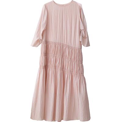 斯马克抽褶人棉送腰带海边通勤