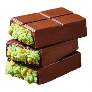 迪拜风味巧克力纯开心果酱夹心代可可脂黑巧千丝酥面包丝网红零食