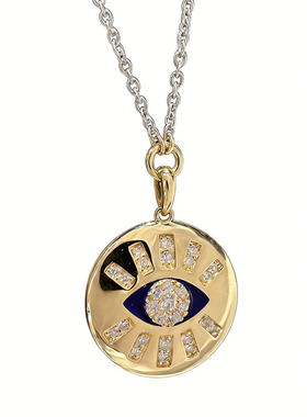 ins风18K金钻石项链2026年新款