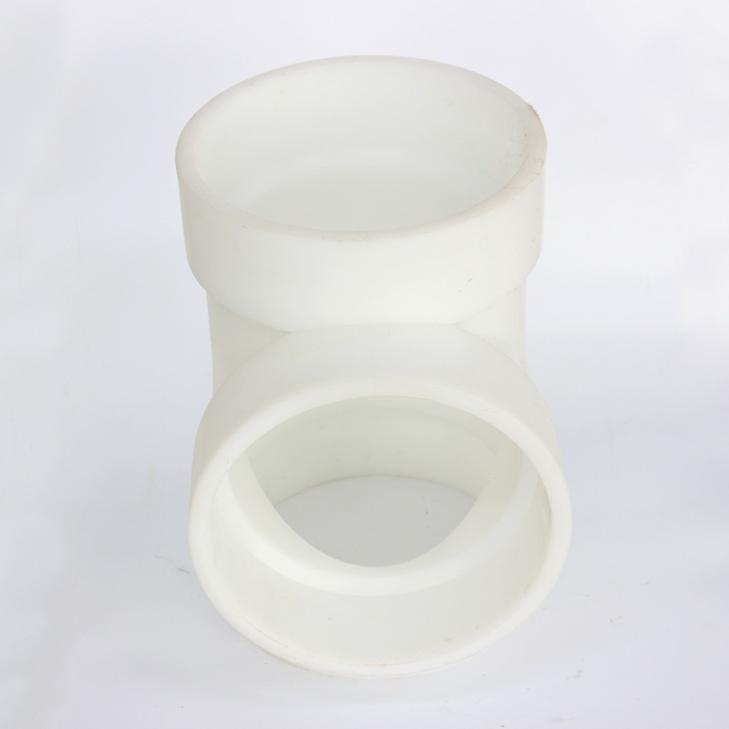 加工PP三通管件化工排水塑料管道配件frpp热熔承插三通连接弯头