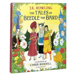 预售英文原版 诗翁彼豆故事集新版精装插图插画版the Tales of Beedle the Bard JK罗琳哈利波特系列外传Harry Potter周边