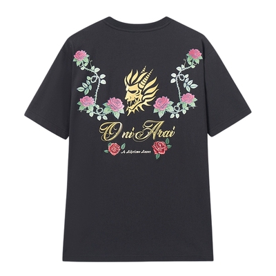 ONIARAI/鬼洗25春夏凉感紫外线变色玫瑰藤情侣短T恤男 B840274