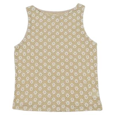 SoloForTwo 小众立体花卉针织弹力内搭可外穿薄款镂空工字背心