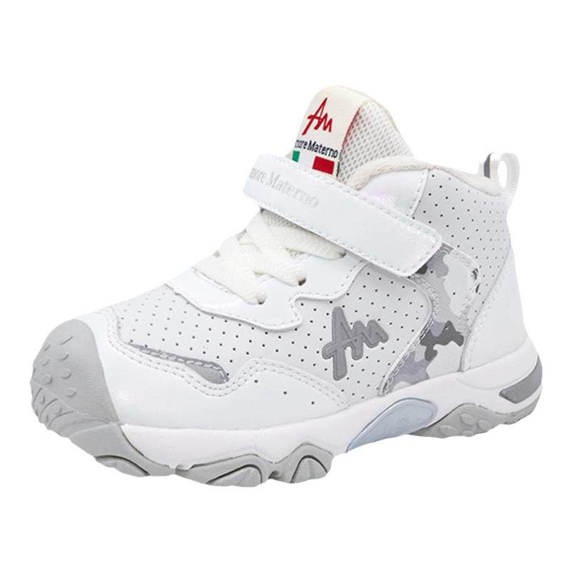 AM童鞋冬季加绒儿童棉鞋高帮保暖男女童机能鞋1-12岁户外运动棉鞋