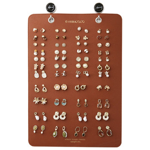 耳钉耳环收纳神器壁挂耳饰展示架挂墙皮质首饰挂袋大容量饰品挂架