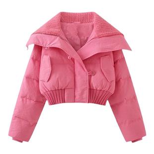 小个子短款90白鸭绒羽绒服女2025秋冬季新款宽松显瘦加厚保暖外套