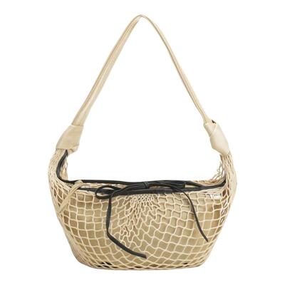 Lemaire 勒梅尔 女士 SS26 单肩包 驼色 Fortune Croissant Filt